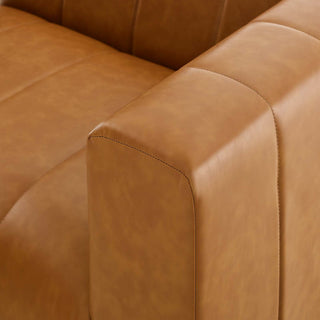 Bartlett Vegan Leather Vegan Leather 4-Piece Sectional Sofa Tan