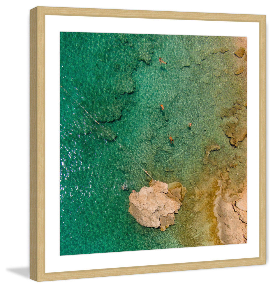 "Green Waves" Framed Print by Karolis Janulis