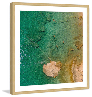 "Green Waves" Framed Print by Karolis Janulis