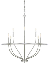 Capital Lighting 428581 Greyson 8 Light 34"W Taper Candle - Brushed Nickel