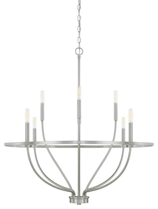 Capital Lighting 428581 Greyson 8 Light 34"W Taper Candle - Brushed Nickel