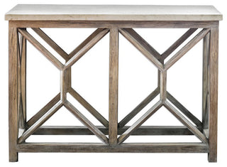 Uttermost Catali Ivory Stone Console Table, 25811