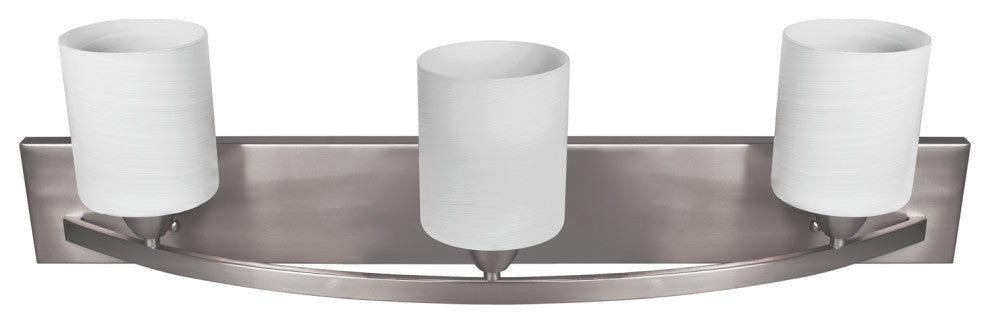 Nuk3y Modern Bathroom Vanity Light Fixture, Satin Nickel, 3 Lights