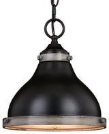 Vaxcel Lighting P0367 Sheffield 10"W Wood Mini Pendant - New Bronze /