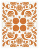 "Retro Orange Otomi Monotone" Digital Paper Print by Elyse DeNeige, 22"x26"