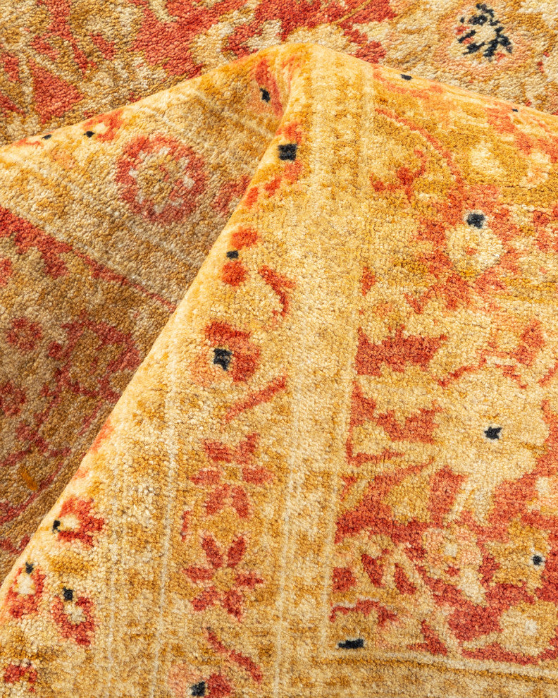 Mogul, One-of-a-Kind Hand-Knotted Area Rug Orange, 6'3"x9'6"