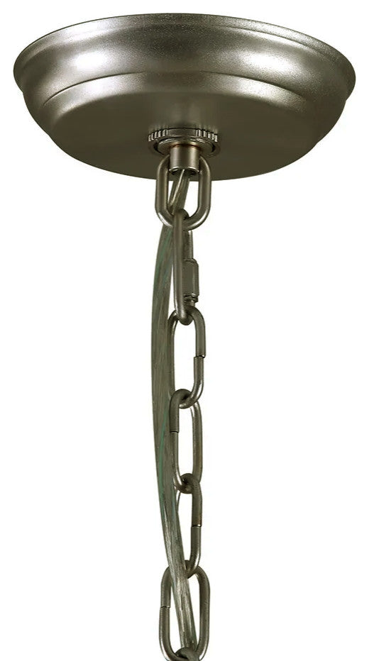 Katia Boho Wood Beaded Chandelier Empire Ceiling Light in Gray & Blue
