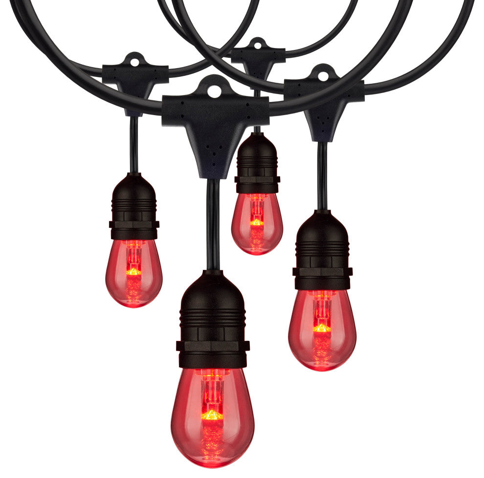 48Ft - LED String Light - 15-S14 lamps - 12 Volts - RGBW with Infrared Remote