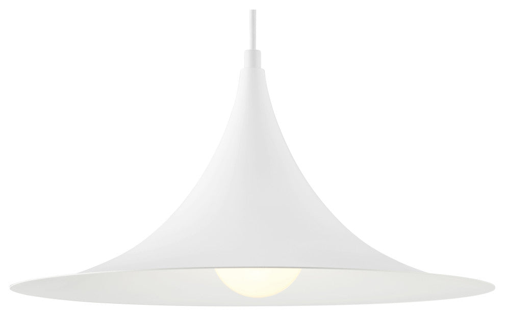 Costa LED Pendant, Replaceable LED, Matte White, 15.75in