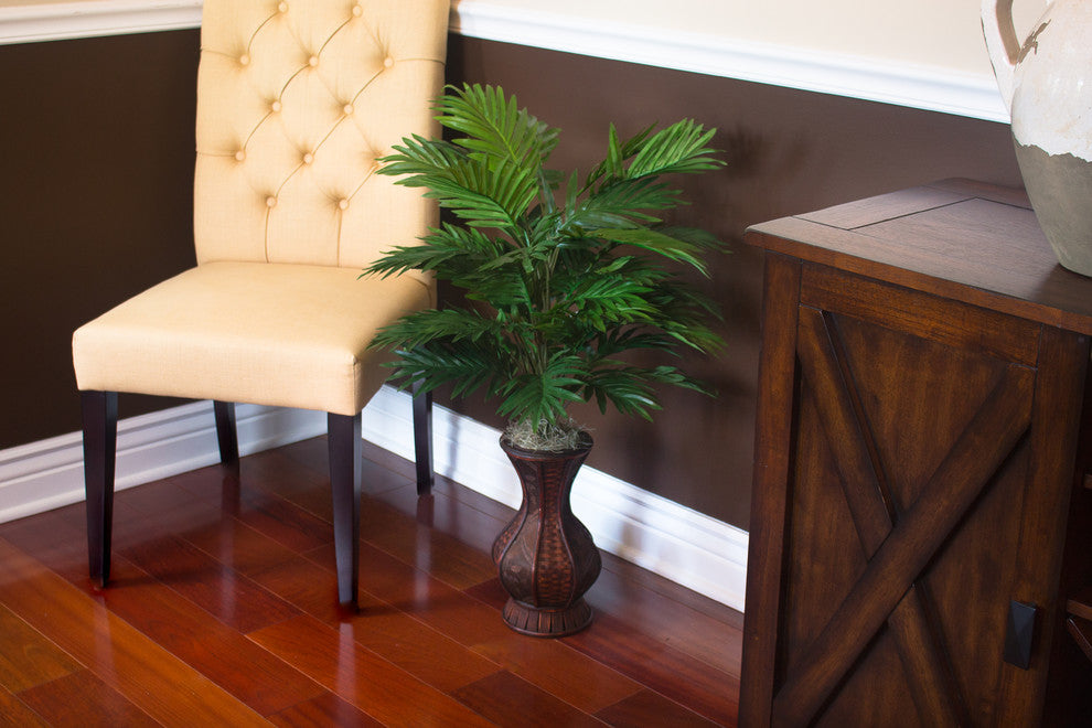 Areca Palm With Urn Silk Plant