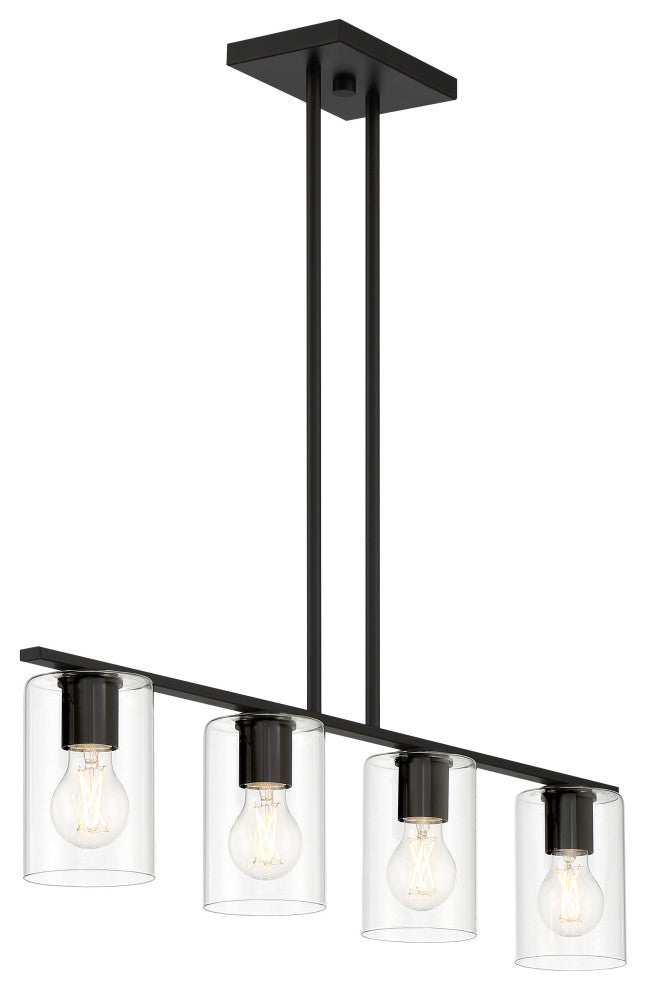 Oslo LED Linear Pendant, Matte Black