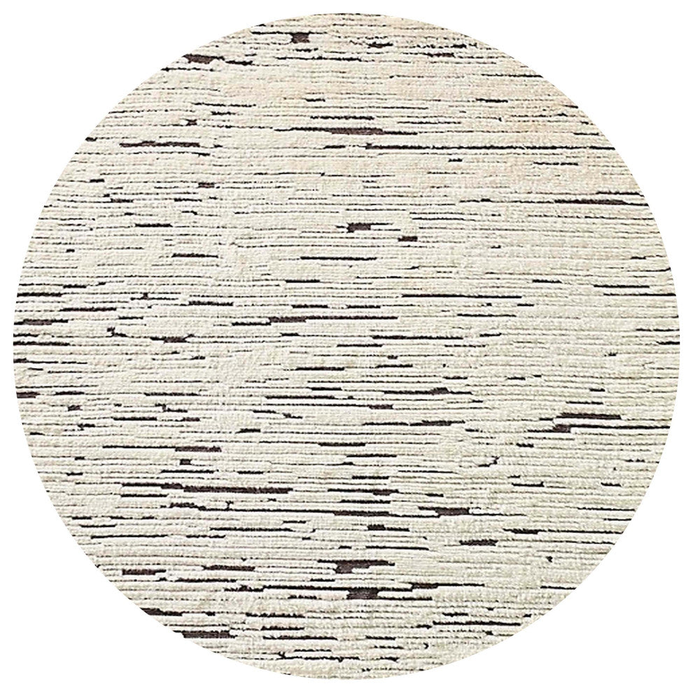 Ahgly Company Indoor Round Mid-Century Modern Area Rugs, 5' Round