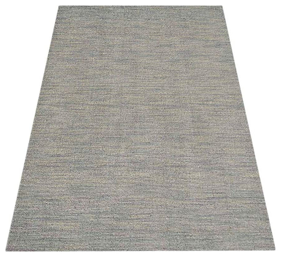 HAND TUFTED SHAG POLYESTER ECO-FRIENDLY AREA RUGS-Light Green Color,Solid Design