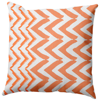 Jagged Graffiti Outdoor Pillow, Orange, 14"x20"