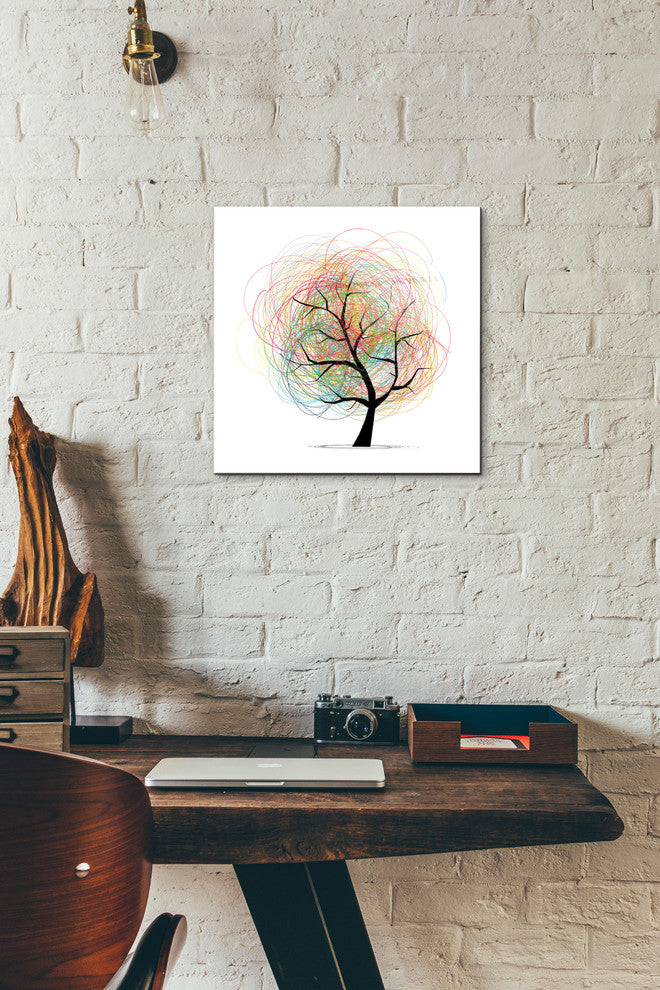 Epic Graffiti Children's Tree Tempered Glass Wall Art, 18" x 18"