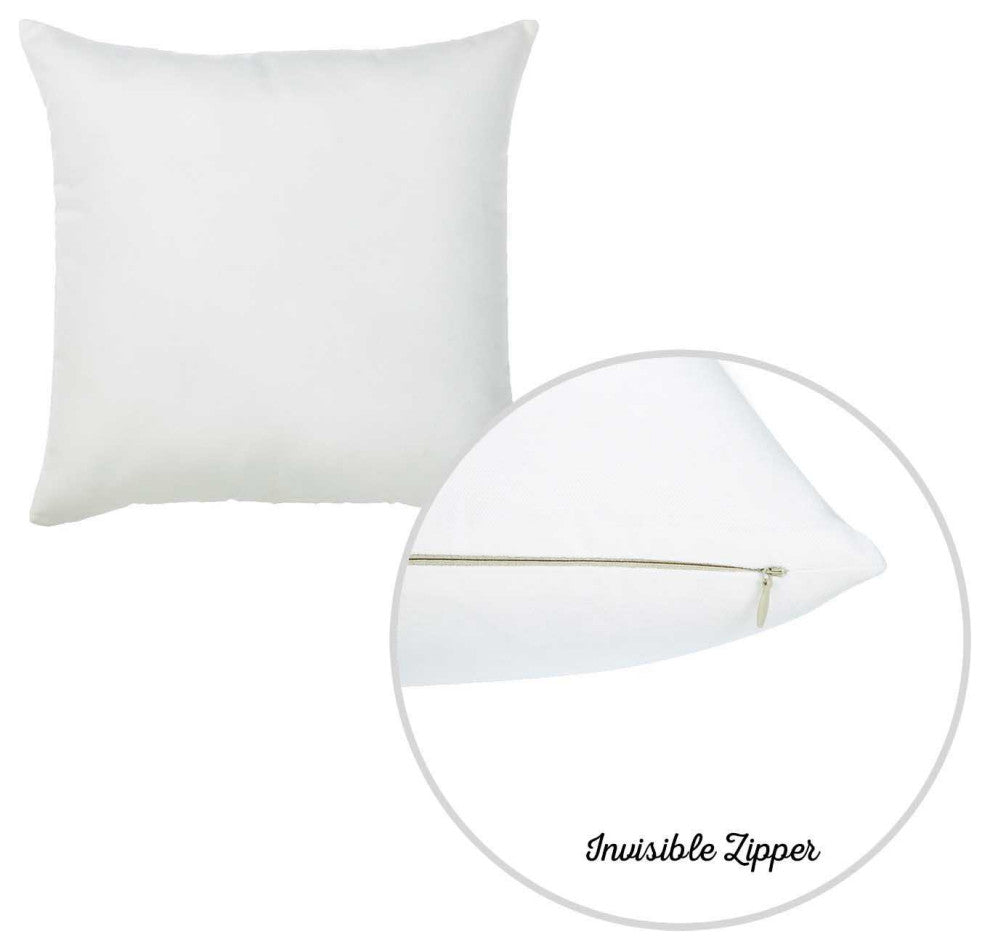 Set Of 2 Bright White Brushed Twill Decorative Throw Pillow Covers
