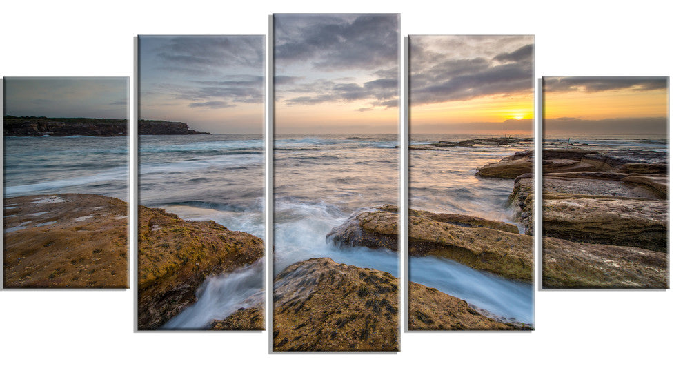 "Bright Sydney Coastline View" Canvas Print, 5 Panels