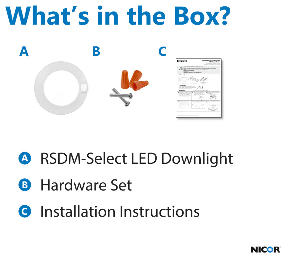 RSDSM 4" Selectable Surface Mount Downlight With PIR Motion Sensor
