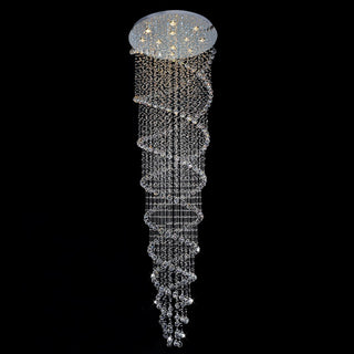 Double Spiral 12 Light Flush Mount With Chrome Finish