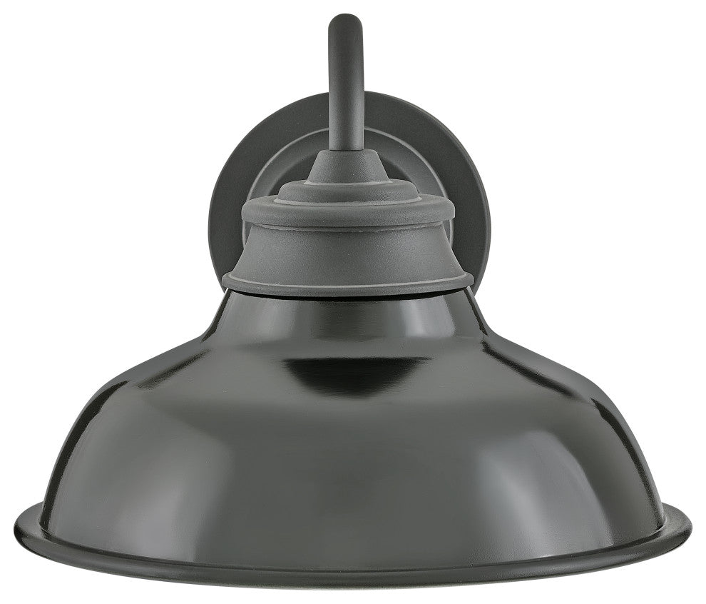 Hinkley Wallace Small Gooseneck Barn Light, Museum Black