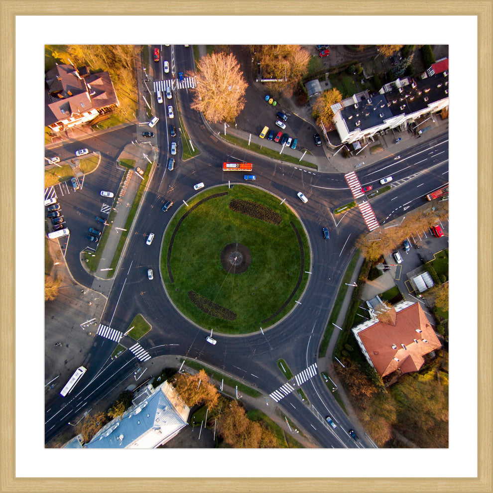 "Roundabout" Framed Painting Print by Karolis Janulis