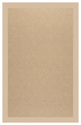 Zoe-Cane Wicker Machine Tufted Rectangle Rug, Ecru, 5'x8'