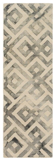 Surya Serafina SRF-2001 4'x6' Rug, Medium Gray/Light Gray/Cream
