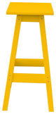 Poly Lumber Bar Stool, Lemon Yellow, Bar Height, Square