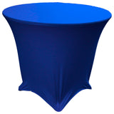 LA Linen Round Spandex Table Cover, Royal Blue, 48"x48"