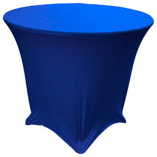 LA Linen Round Spandex Table Cover, Royal Blue, 48"x48"
