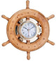 13" Porthole Ship Wheel Clock