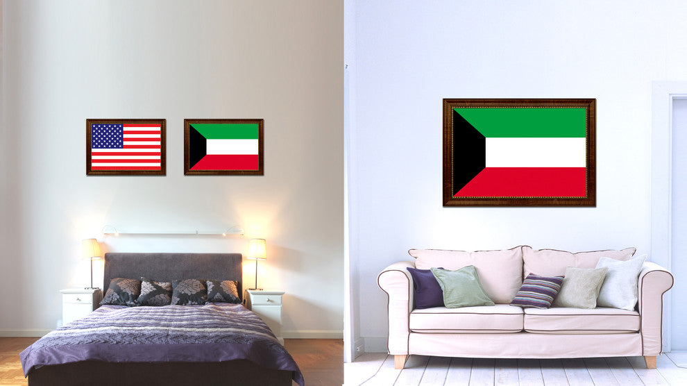 Kuwait Country Flag Canvas Print, 15"x21"
