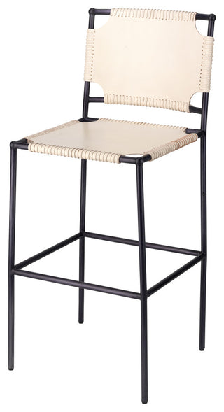 Asher Leather Bar Stool, Barstool