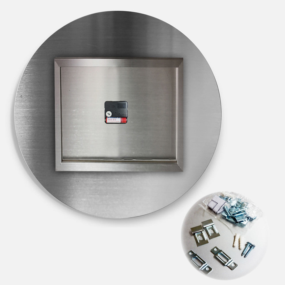 Poppies On Thunderstorm Background Floral Metal Clock, 36x36