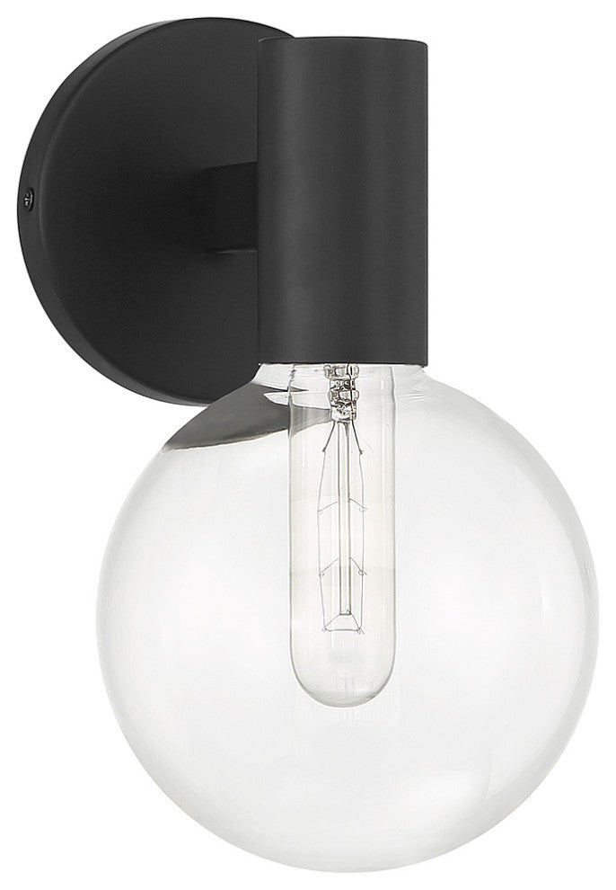 Wright 1-Light Wall Sconce, Matte Black, Matte Black