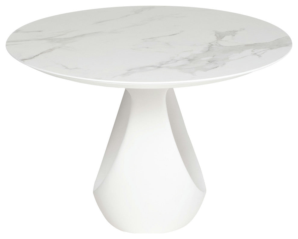 Montana White Ceramic Dining Table, HGNE277