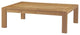 Lounge Coffee Table, Rectangular, Brown Natural, Wood, Modern, Outdoor Patio