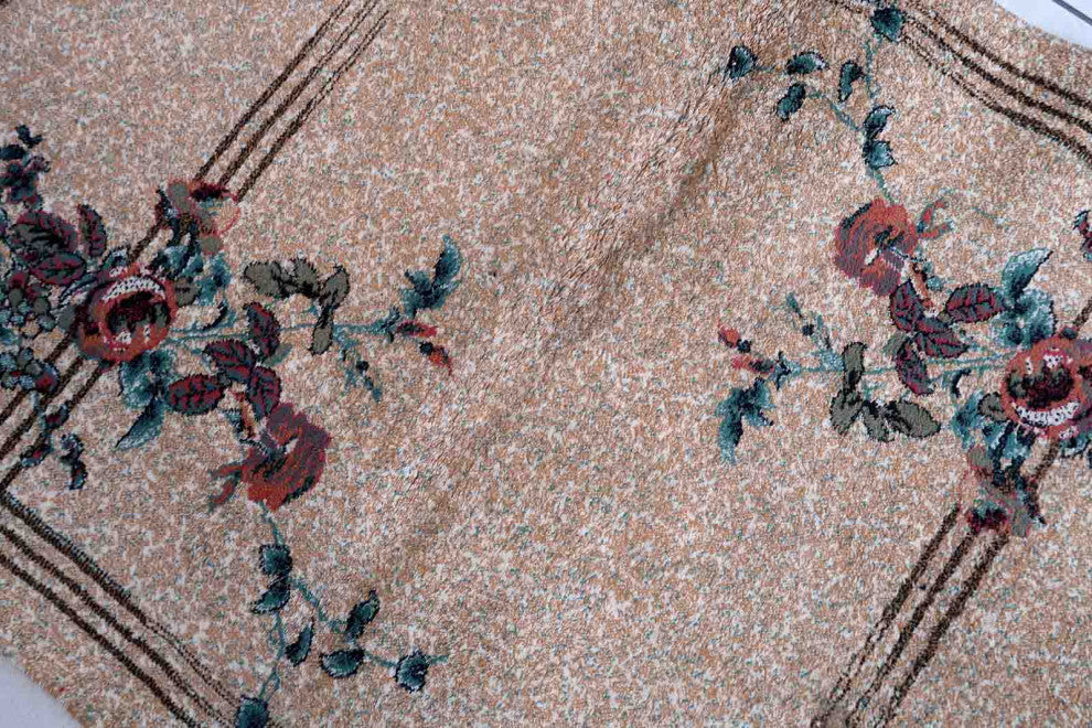 Vintage Turkish Modern Rug 3.9'x5.7', 119cmx175cm 1970s