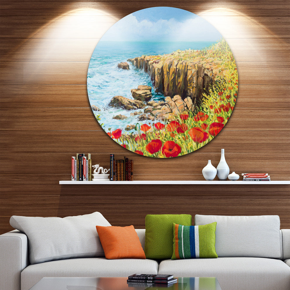 Summer Breeze, Landscape Disc Metal Wall Art, 11"