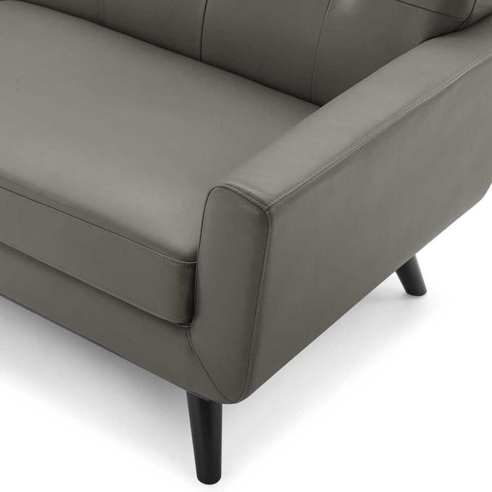 Sofa, Leather, Gray, Modern, Living Lounge Room Hotel Lobby Hospitality