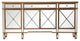 Elegant Decor Contempo 4 Door 72" Mirrored Sideboard in Hand Rubbed Antique Gold