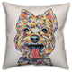 Watercolor Yorkie Throw Pillow Cover
