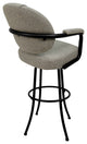 Swivel Counter 26", 30" or Extra Tall 34" Metal Bar Stool M-70, Portwood Ash - Black, 26"