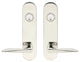 Ecco Lever, Tubular Entry, Double Cylinder, Polished Stainless Steel