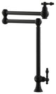 Deck-Mounted Double Handle Pot Filler Kitchen Faucet Stove Faucet, Matte Black