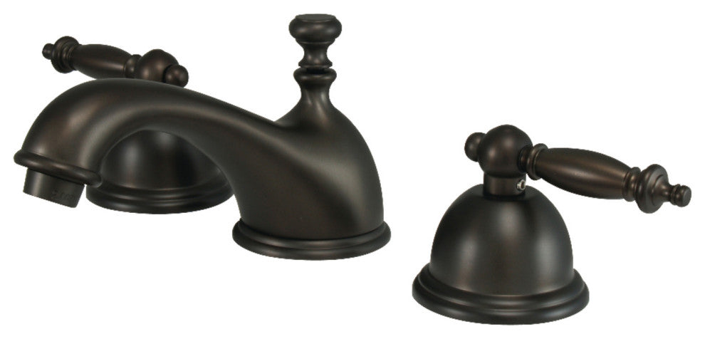 Kingston Brass Widespread Bathroom Faucet With Brass Pop-Up, Oil Rubbed Bronze