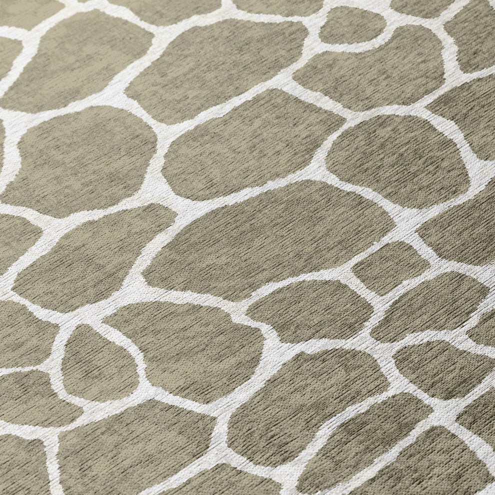 Indoor/Outdoor Mali ML4 Stone Machine Washable 10' x 10' Round Rug