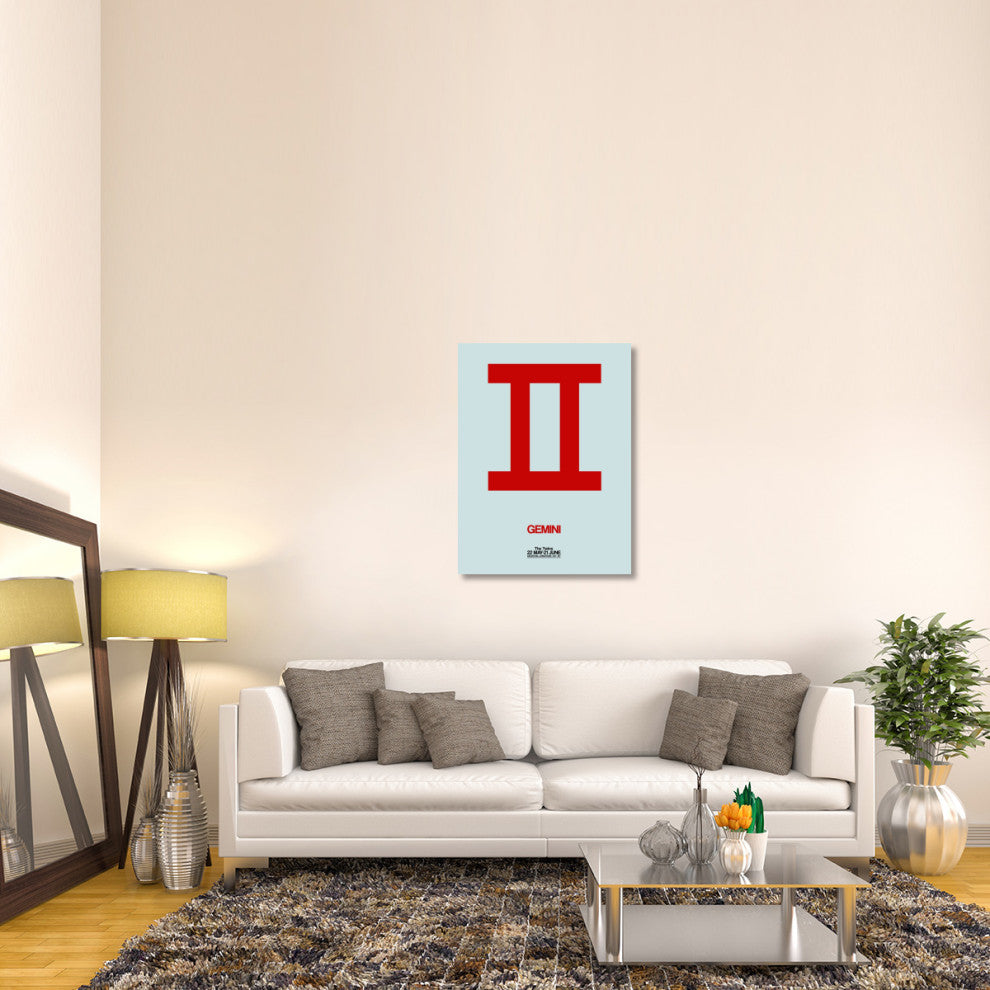 "Gemini Zodiac Sign Red" Fine Art Print