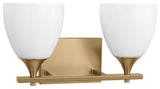 Toffino 2 Light Bath, Satin Brass