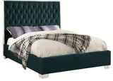 Lexi Velvet Bed, Green, Full